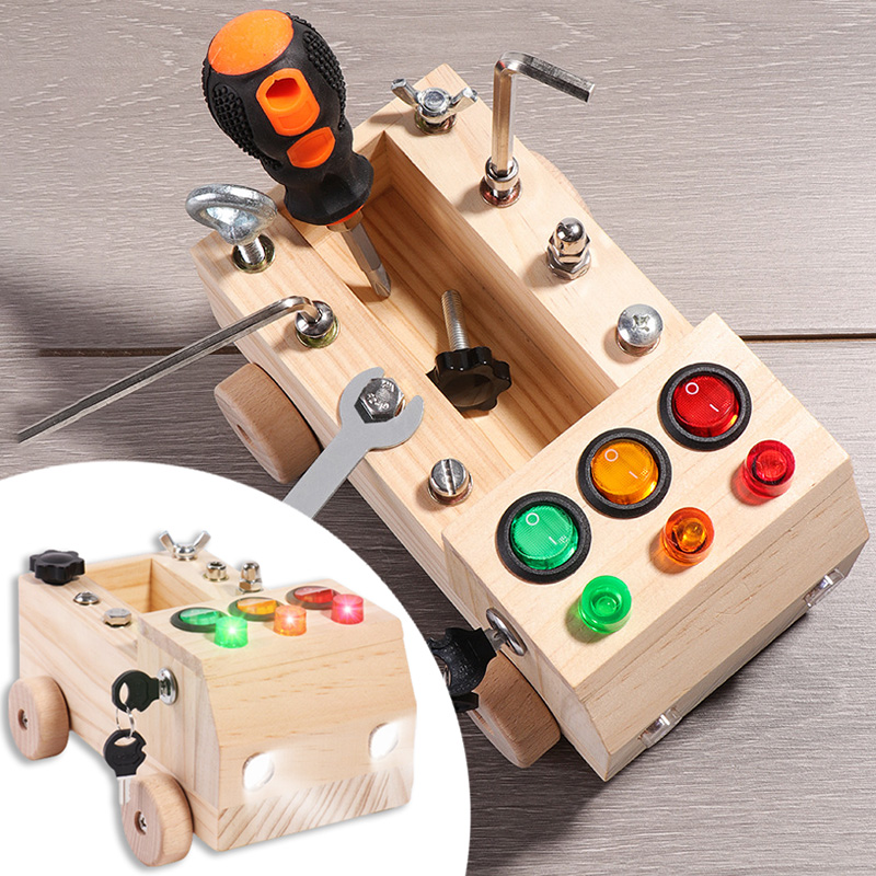 Board Game Idea - Деревянная доска Монтессори, сенсорные игрушки, переключатель,