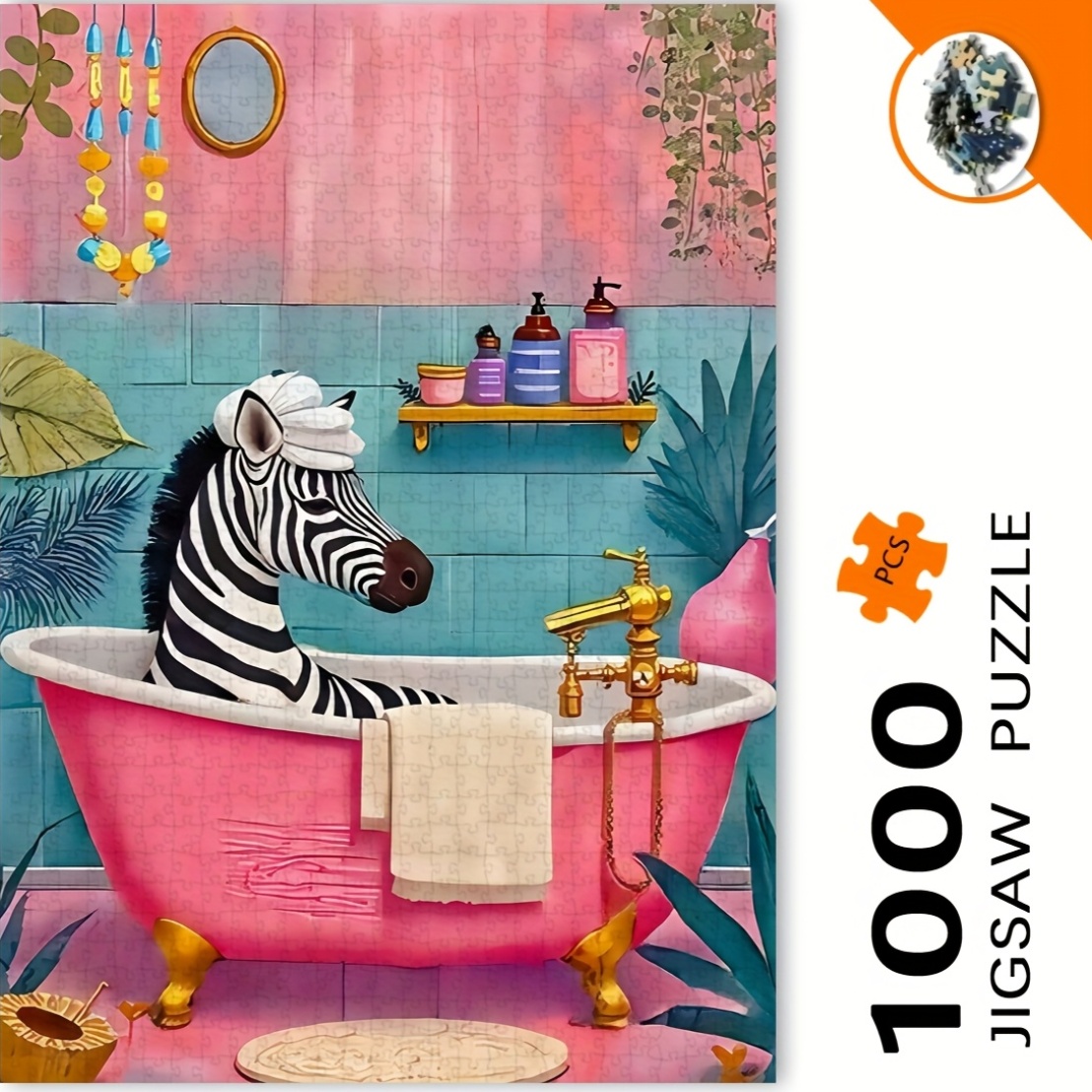 Jigsaw Puzzle Adult - 1000 шт. Пазл «Зебра в пузырьковой